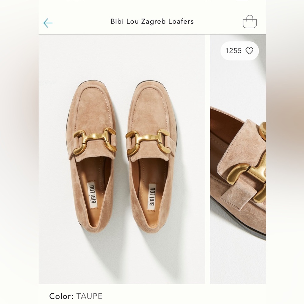 Anthropologie bibi Lou suede loafers size 37 (us 6.5 /7) only worn a few times!